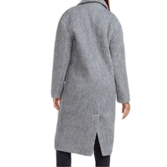 Express Wool-Blend Car Coat in Gray - Picture 4 of 9